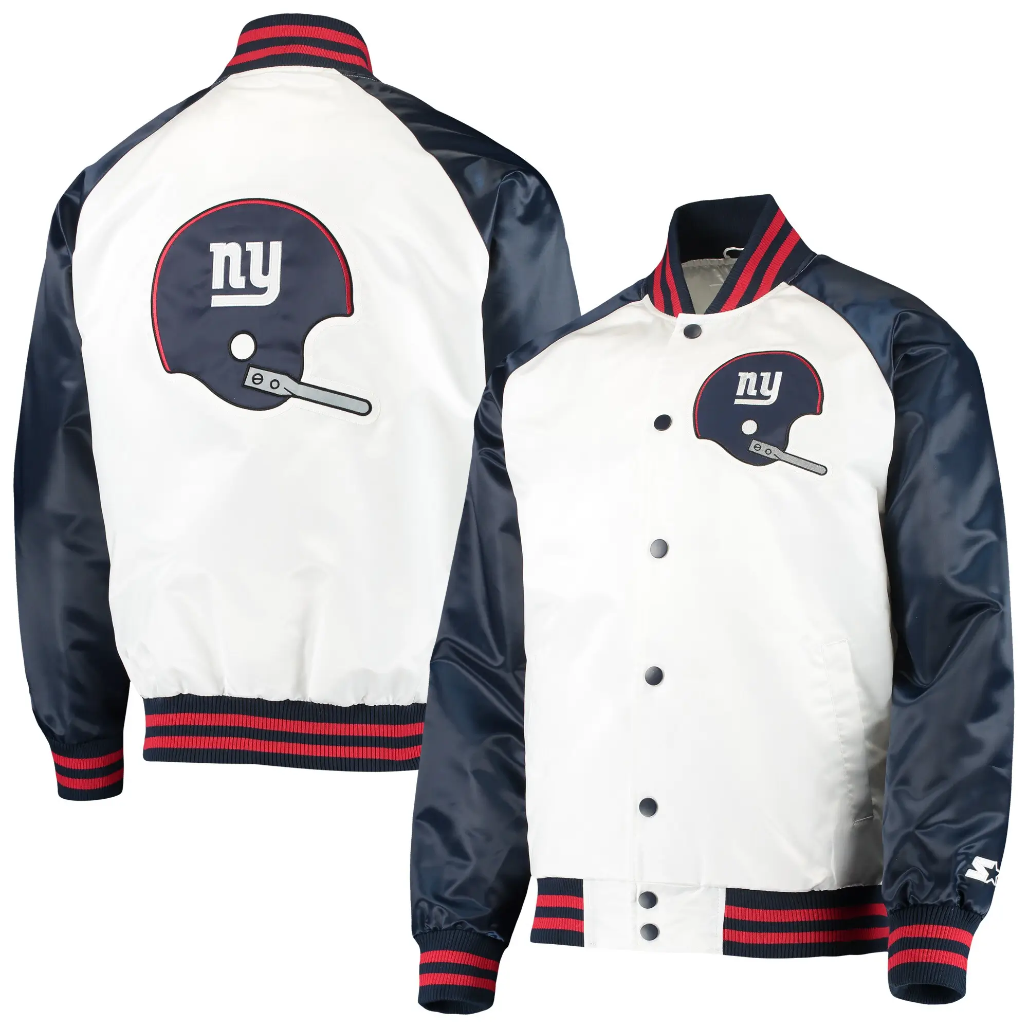 New-York-Giants-Starter-Clean-Up-Throwback-Full-Snap-White-Navy-Varsity-Jacket-LeatherMoto