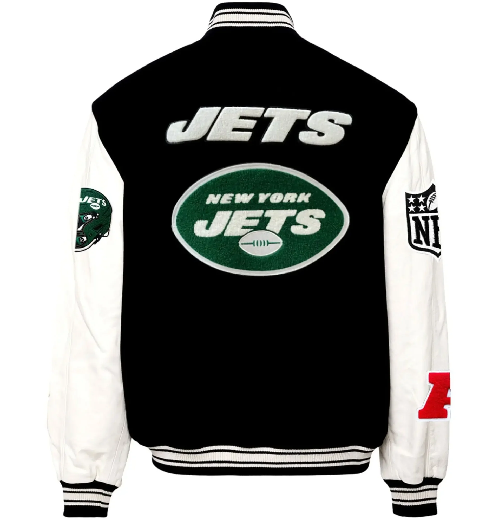 New-York-Jets-Jeff-Hamilton-Classic-Rib-Wool-Leather-Varsity-Jacket-LeatherMoto