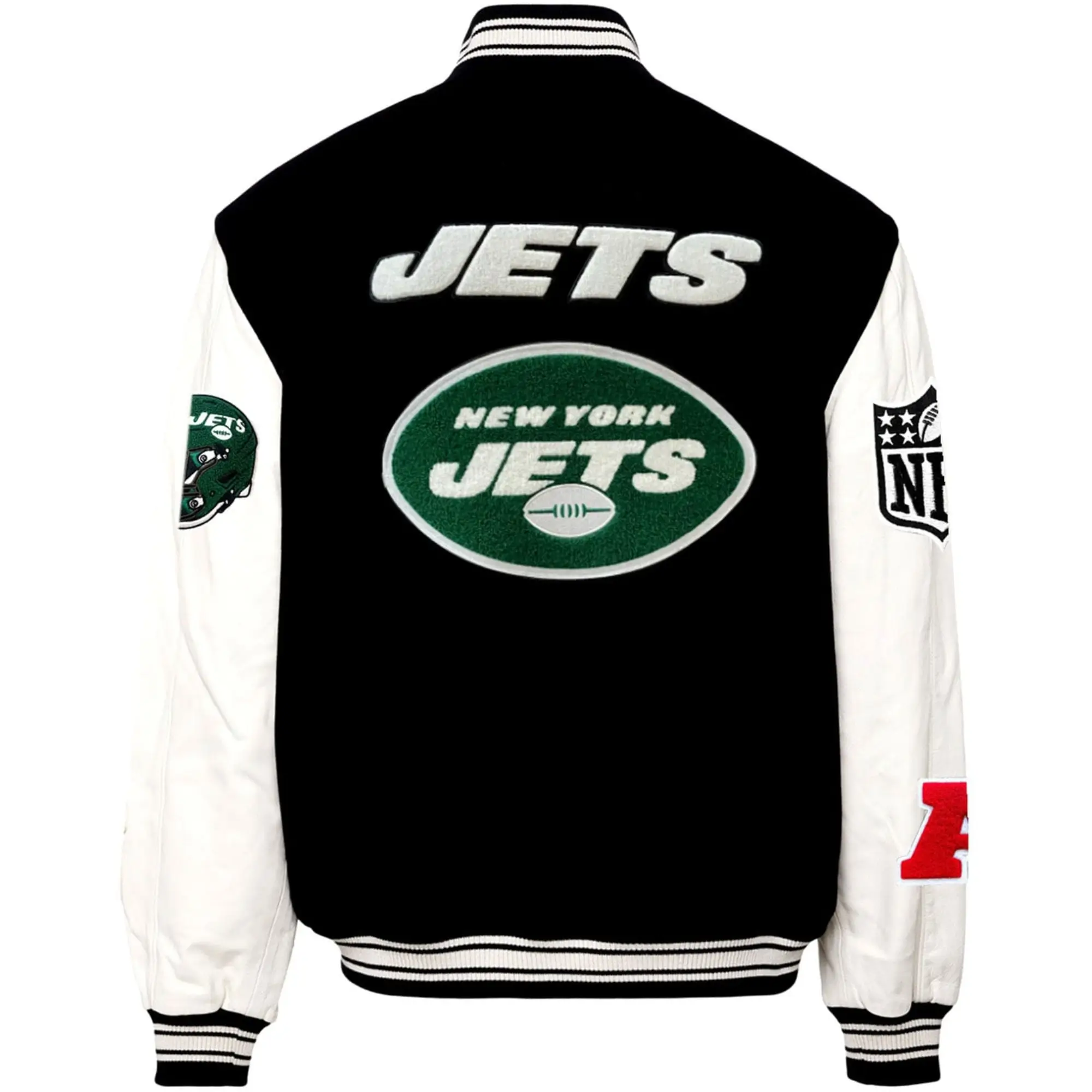 New-York-Jets-Jeff-Hamilton-Classic-Rib-Wool-Leather-Varsity-Jacket-LeatherMoto
