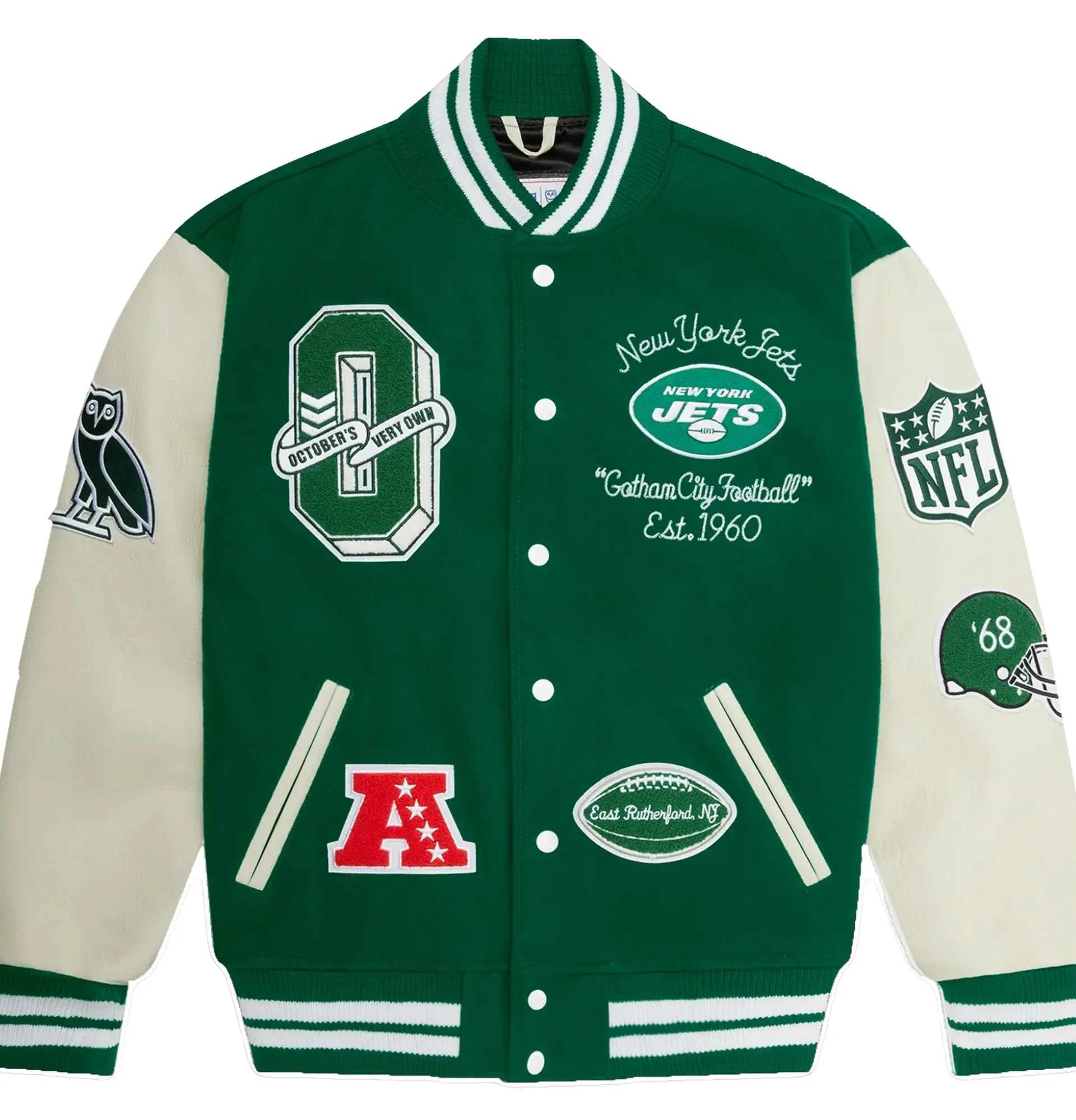 New-York-Jets-OVO-Wool-Leather-Full-Snap-Varsity-Jacket leatherm oto (1)