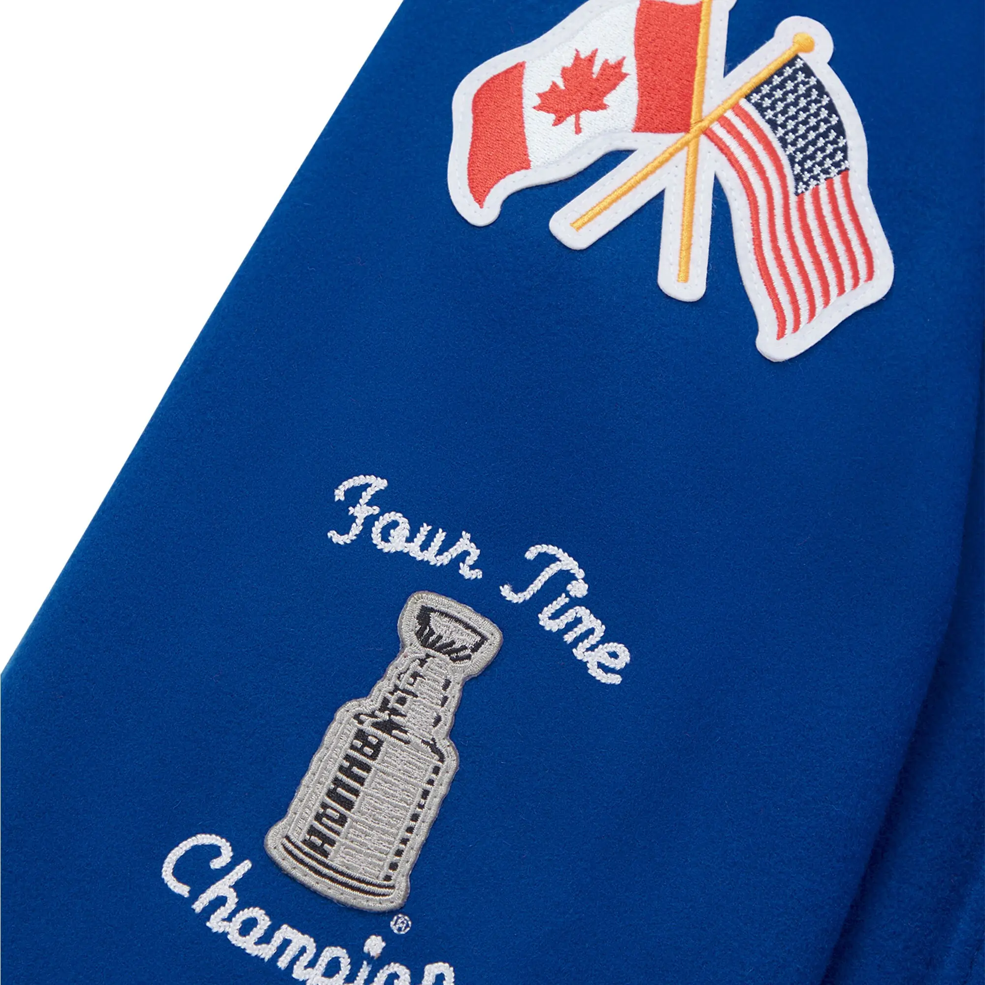 New-York-Rangers-OVO-x-NHL-Blue-Full-Snap-Varsity-Jacket-leather moto (5)