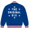 New-York-Rangers-OVO-x-NHL-Blue-Full-Snap-Varsity-Jacket-leather moto (7)