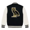 OVO-Playboy-Black-Varsity-Jacket-leather moto 1