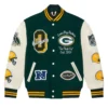 OVO-x-NFL-Green-Bay-Packers-Green-Full-Snap-Varsity-Jacket-leather moto (1)