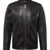 Onyx Black Biker Quilted Shoulder Real Leather Jacket for Men (1)