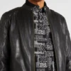 Onyx Black Biker Quilted Shoulder Real Leather Jacket for Men (2)