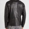 Onyx Black Biker Quilted Shoulder Real Leather Jacket for Men (3)