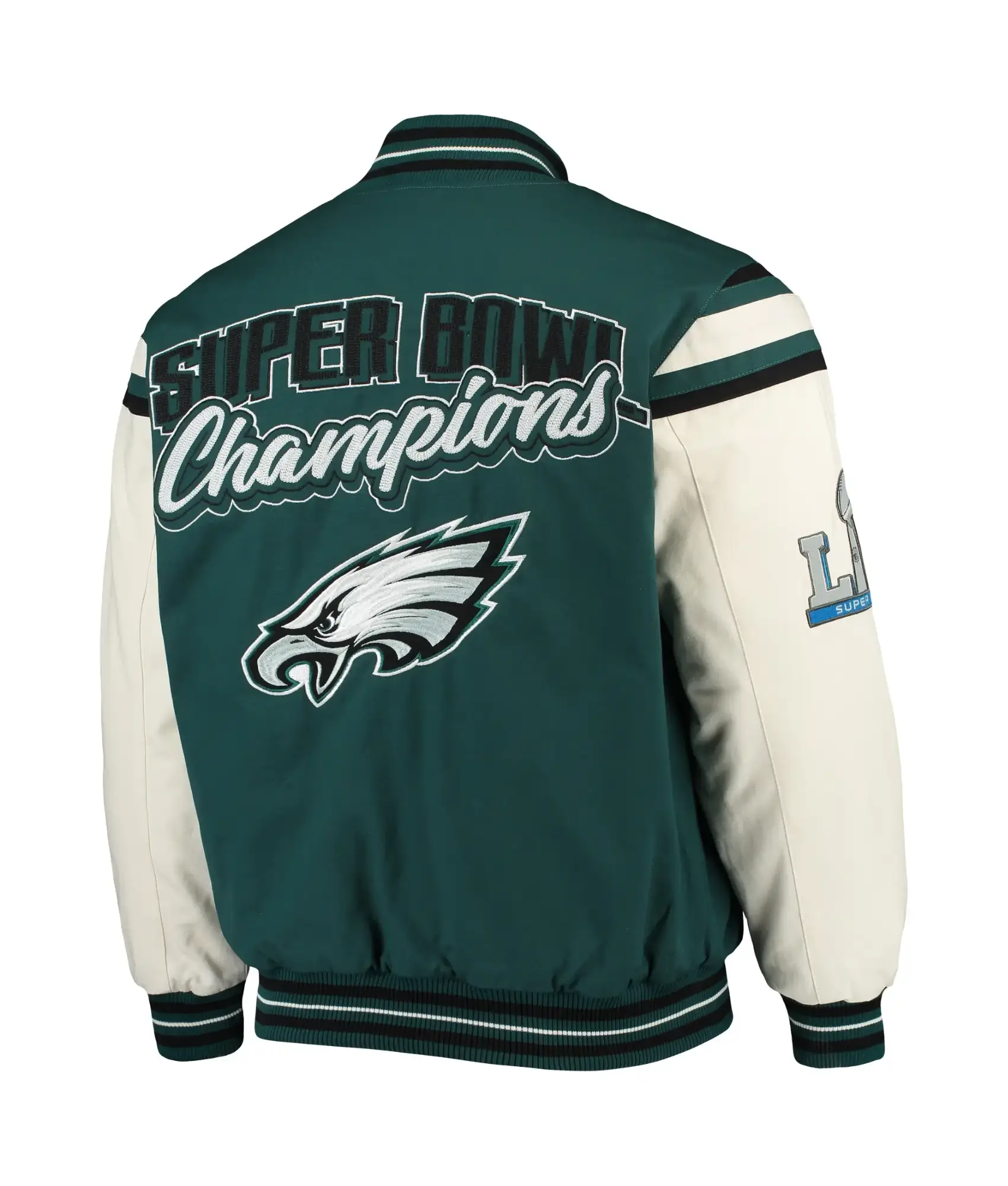 Philadelphia-Eagles-G-III-Sports-Victory-Full-Snap-Midnight-Green-Varsity-Jacket-LeatherMoto