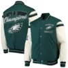 Philadelphia-Eagles-G-III-Sports-Victory-Full-Snap-Midnight-Green-Varsity-Jacket-LeatherMoto