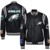 Philadelphia-Eagles-Jeff-Hamilton-Black-Leather-Full-Snap-Varsity-Jacket-LeatherMoto