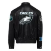 Philadelphia-Eagles-Jeff-Hamilton-Full-Snap-Black-Leather-Jacket-LeatherMoto