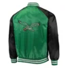 Philadelphia-Eagles-Lead-Off-Starter-Green-Black-Satin-Varsity-Jacket-LeatherMoto