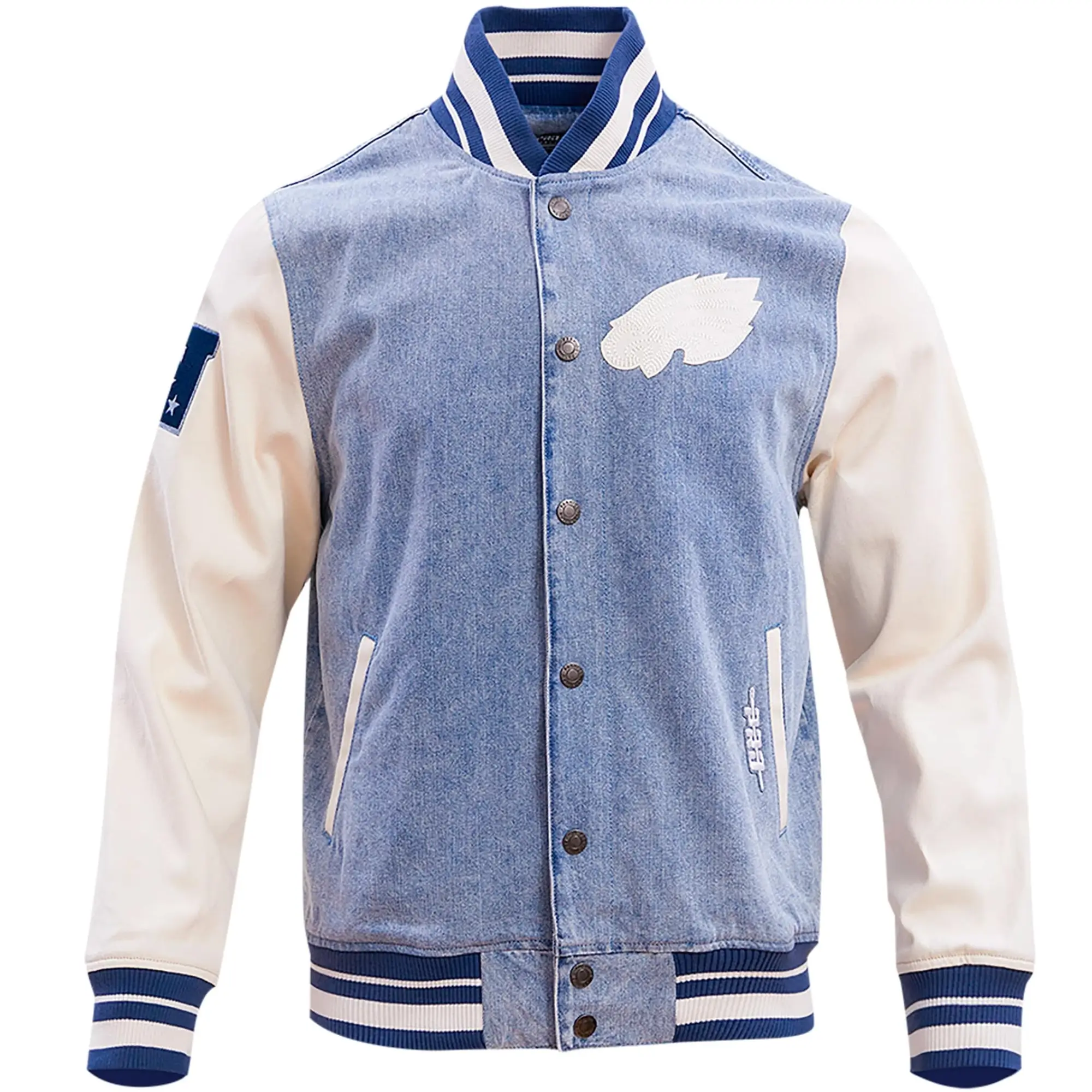 Philadelphia-Eagles-Pro-Standard-Denim-Leather-Varsity-Jacket-LeatherMoto