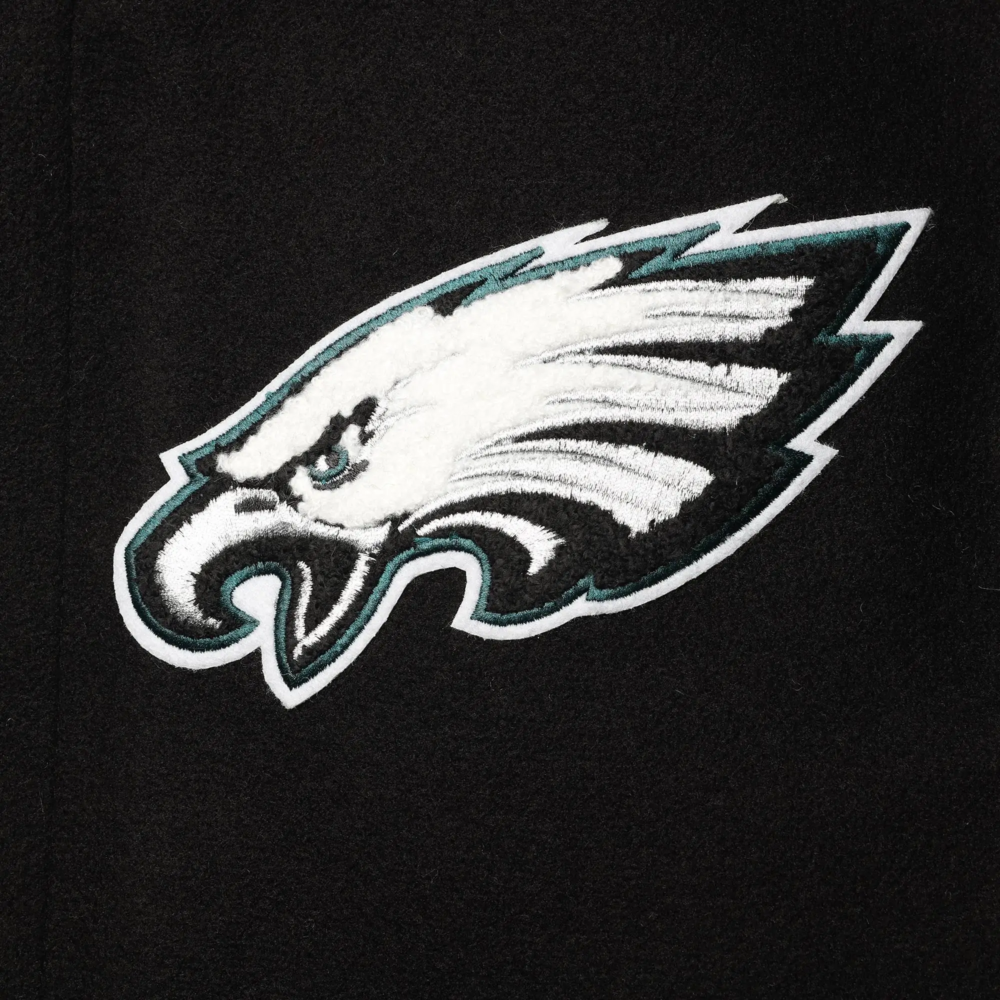 Philadelphia-Eagles-Pro-Standard-Logo-Full-Zip-BlackWhite-Varsity-Jacket-LeatherMoto