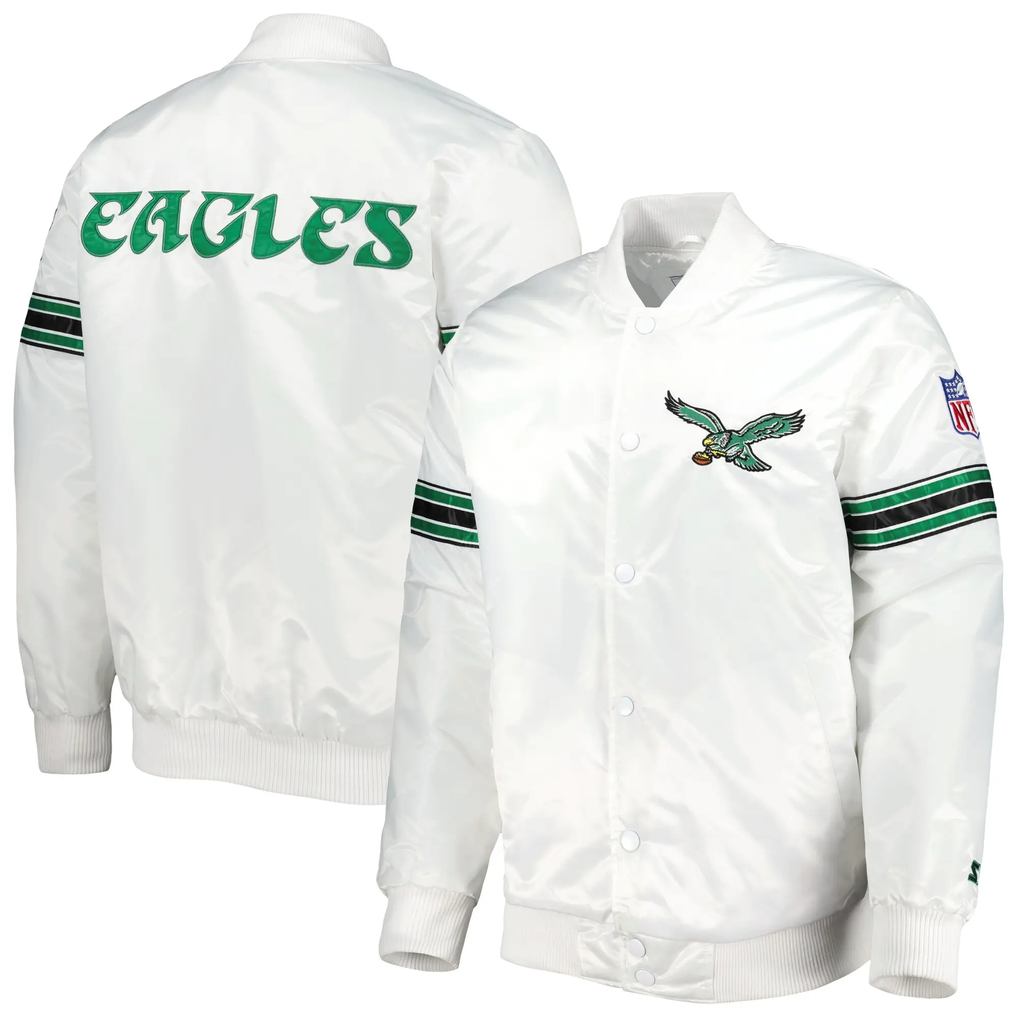 Philadelphia-Eagles-Starter-The-Power-Forward-Full-Snap-White-Varsity-Jacket-LeatherMoto