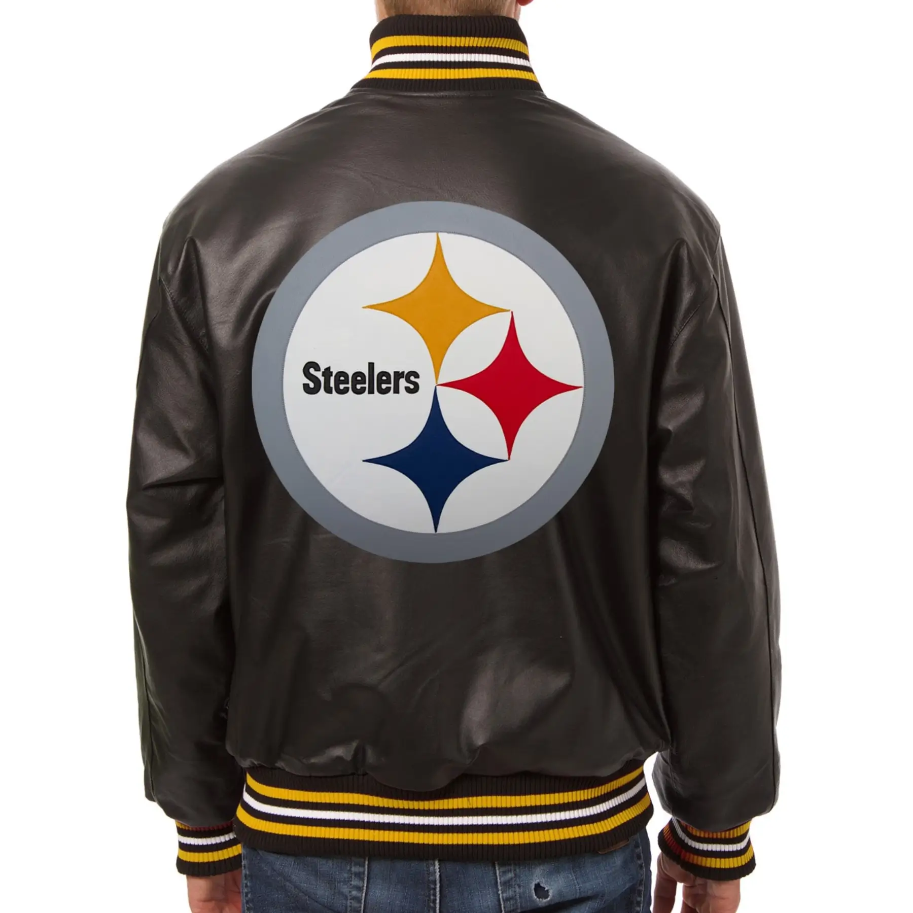 Pittsburgh-Steelers-Brown-Leather-Varsity-Jacket-LeatherMoto