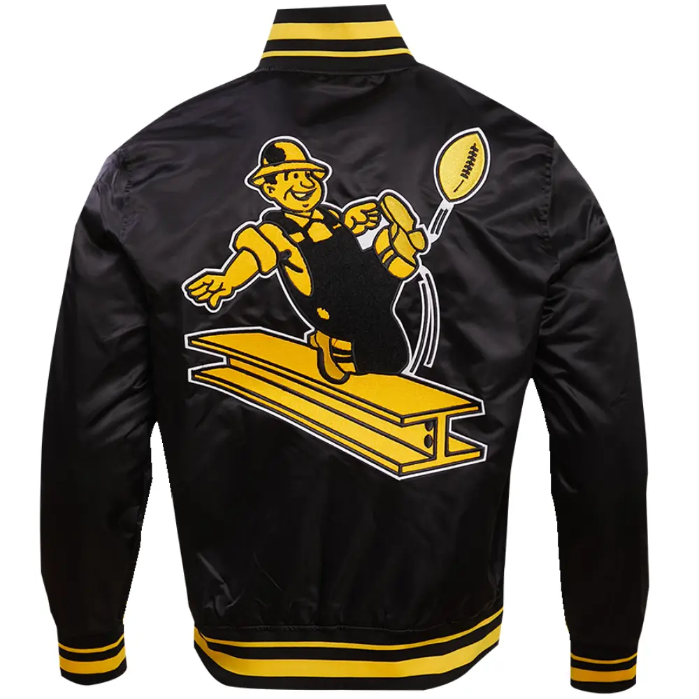 Pittsburgh-Steelers-Classic-Rib-Satin-Varsity-Black-Jacket-LeatherMoto