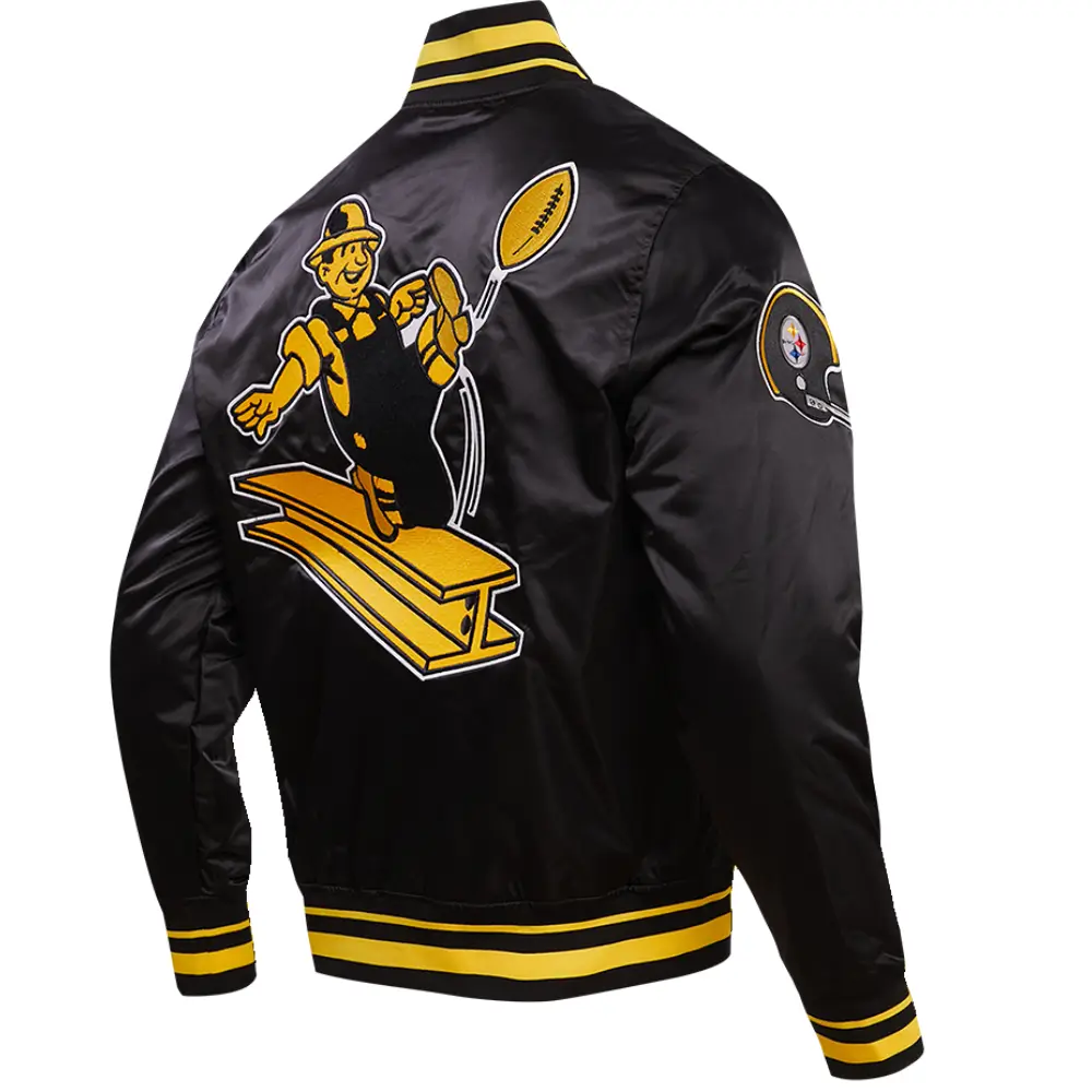 Pittsburgh-Steelers-Classic-Rib-Satin-Varsity-Black-Jacket-LeatherMoto