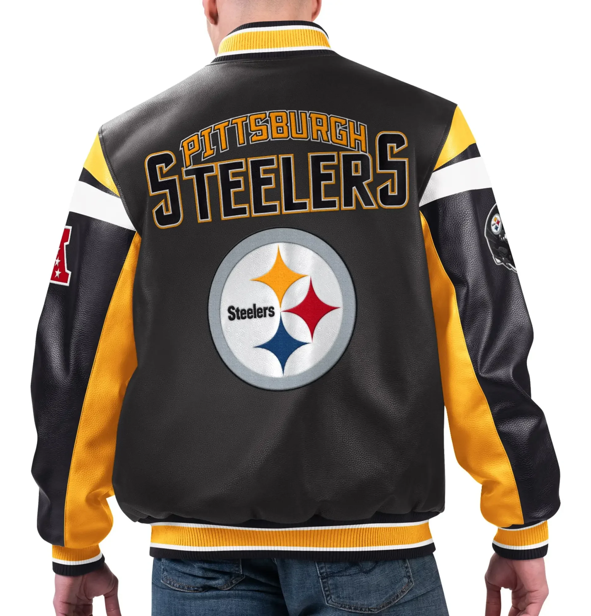 Pittsburgh-Steelers-G-III-Sports-by-Carl-Banks-Black-Leather-Varsity-Jacket-LeatherMoto
