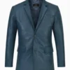 Regal Sapphire Navy Leather Blazer (1)