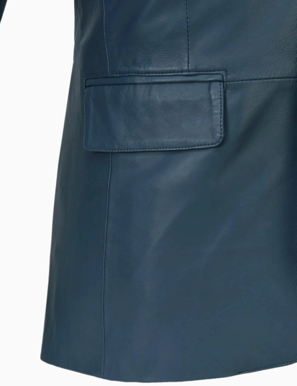 Regal Sapphire Navy Leather Blazer (3)