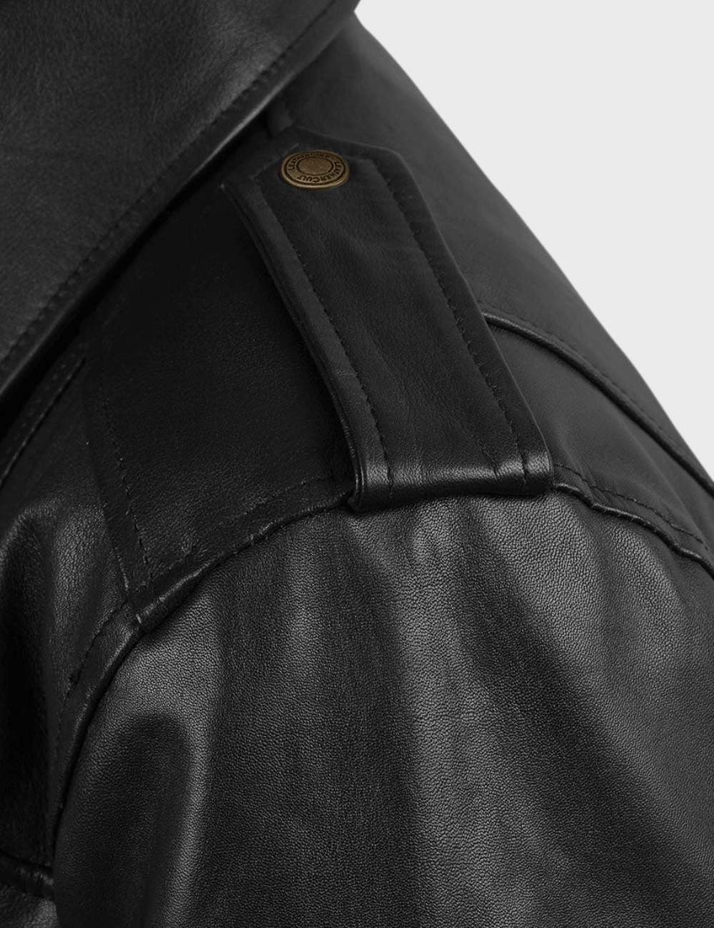 Resident Evil Inspired Black Leather Jacket – Tactical Style with Pockets and Arm Detailing (3)