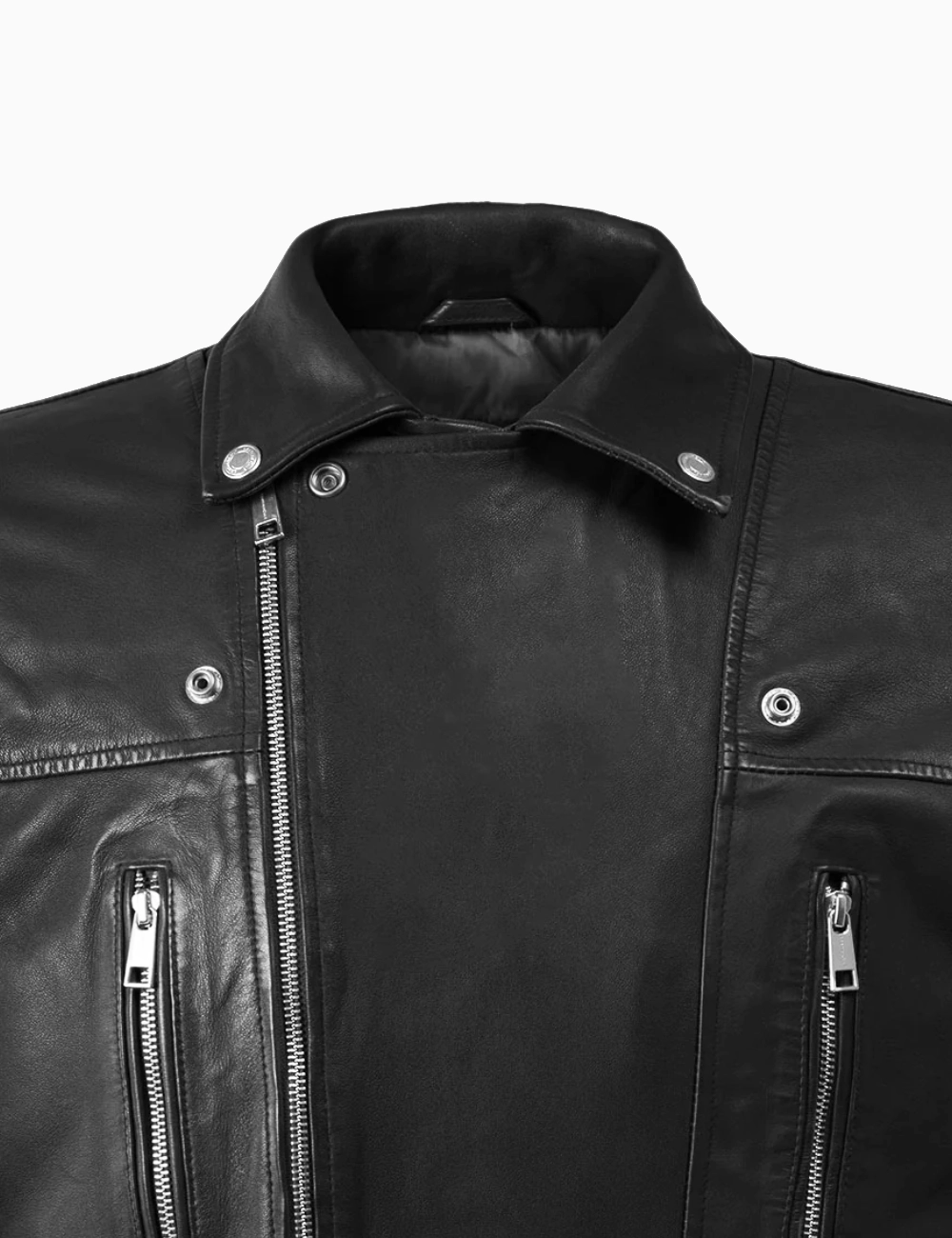 Resolute Rider Classic Black Leather Jacket – Tough Moto Design with Belted Waist (2)