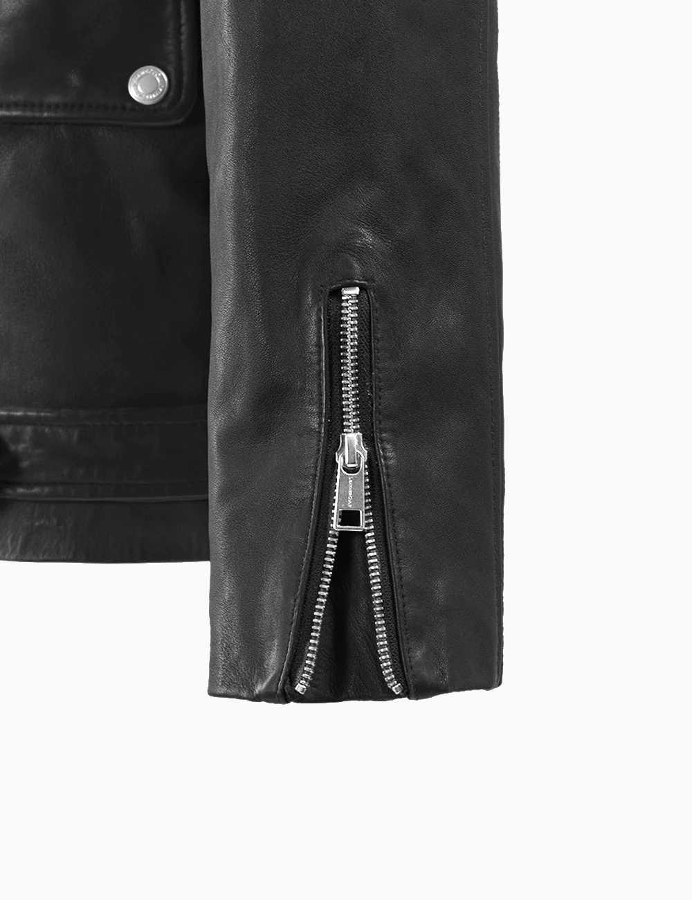 Resolute Rider Classic Black Leather Jacket – Tough Moto Design with Belted Waist (3)