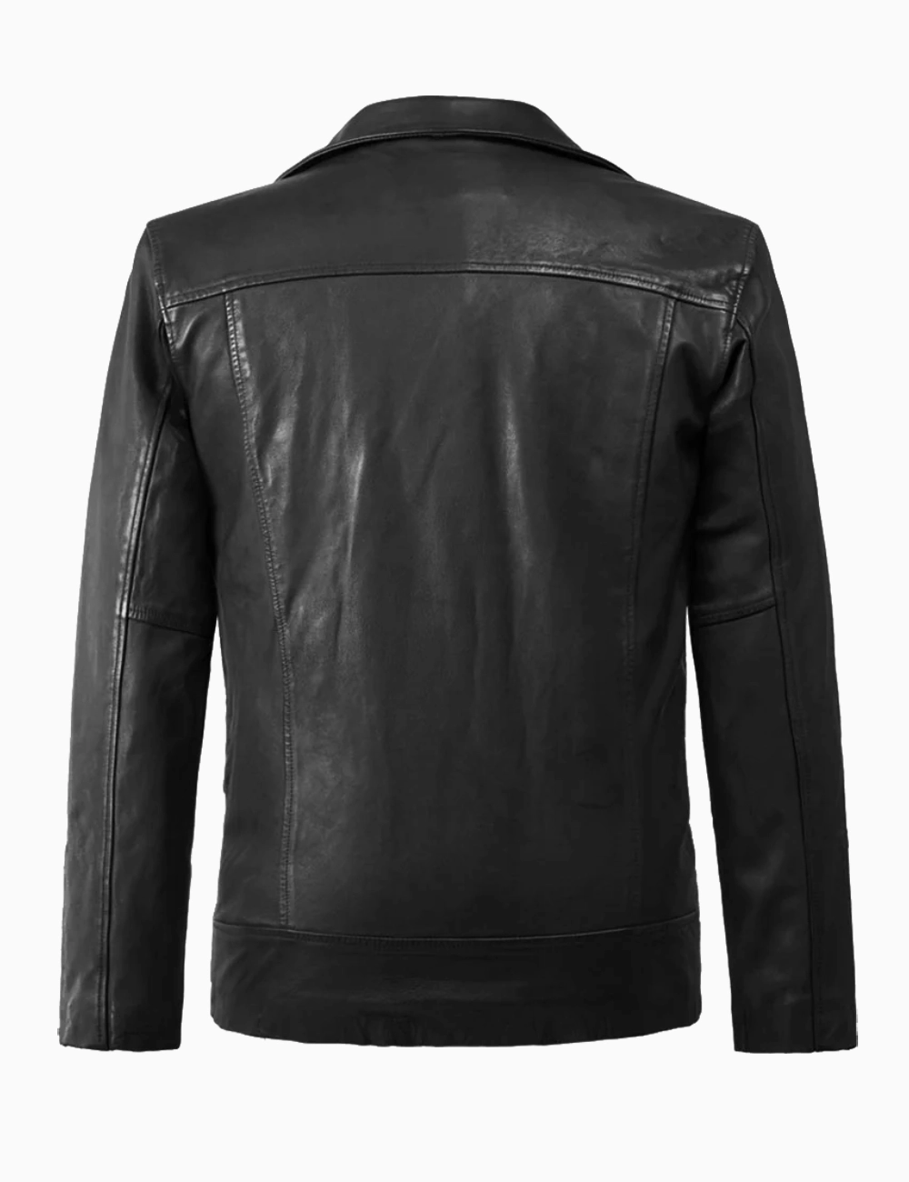 Resolute Rider Classic Black Leather Jacket – Tough Moto Design with Belted Waist (4)