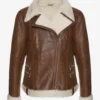 Rich Bronze Brown Sheepskin Shearling Jacket – Luxe Winter Elegance (2)