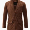Rustic Oak Suede Leather Blazer (1)
