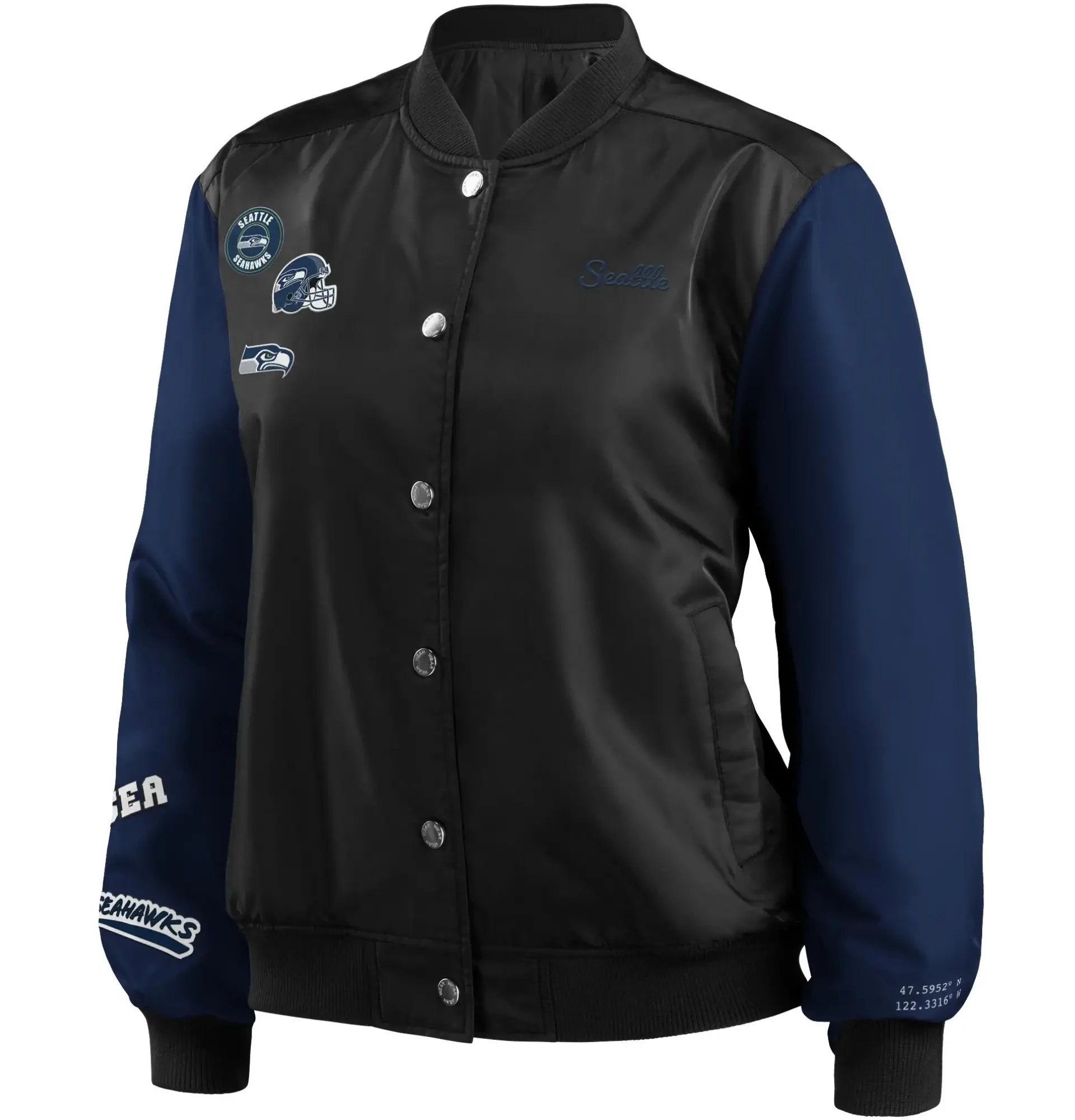 Seattle-Seahawks-Classic-Rib-Satin-Varsity-Jacket-Black-Navy-LeatherMoto