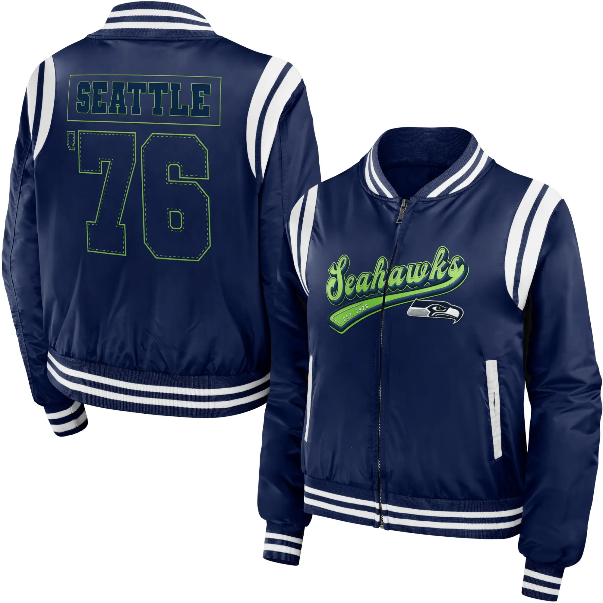 Seattle-Seahawks-Classic-Rib-Satin-Varsity-Zipper-Jacket-LeatherMoto