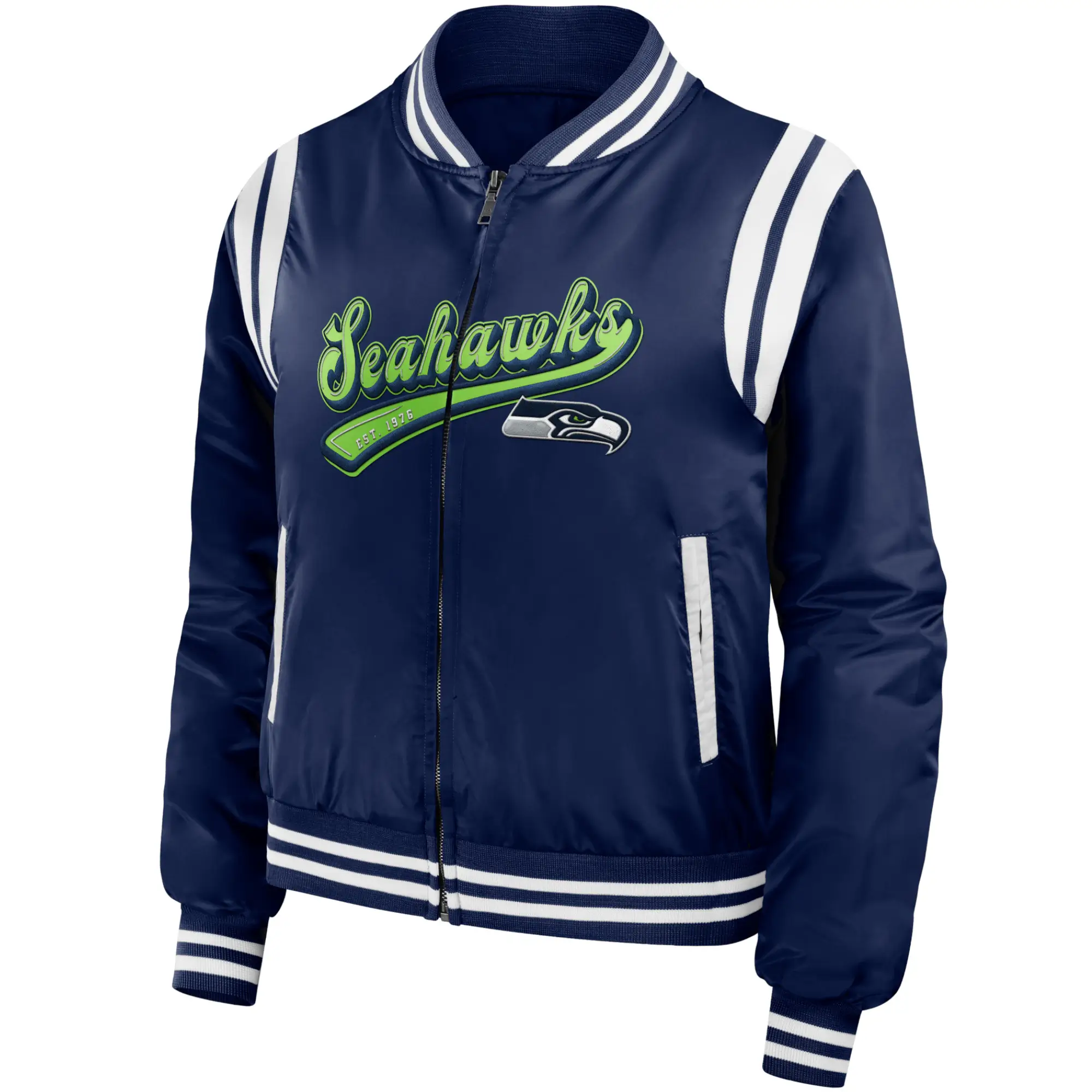 Seattle-Seahawks-Classic-Rib-Satin-Varsity-Zipper-Jacket-LeatherMoto