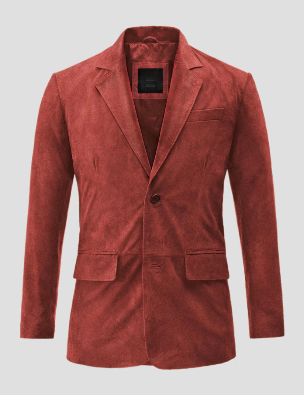 Signature Red Suede Leather Blazer For Men (1)