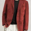Signature Red Suede Leather Blazer For Men (2)