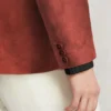 Signature Red Suede Leather Blazer For Men (3)