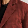 Signature Red Suede Leather Blazer For Men (4)