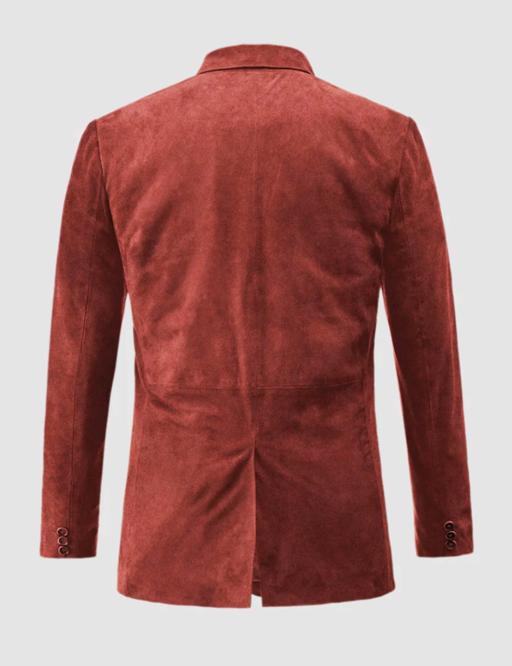 Signature Red Suede Leather Blazer For Men (5)