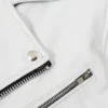 Snowstorm White Leather Biker Jacket – Standout Moto Design with Clean Lines and Belted Waist (5)