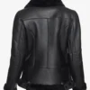 Stella Women's Genuine Black Sheepskin B-2 Bomber Jacket – Classic Aviator Style (2)