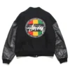 Stussy-1988-Vintage-Homeboy-Black-Wool-Leather-Varsity leather moto (1)