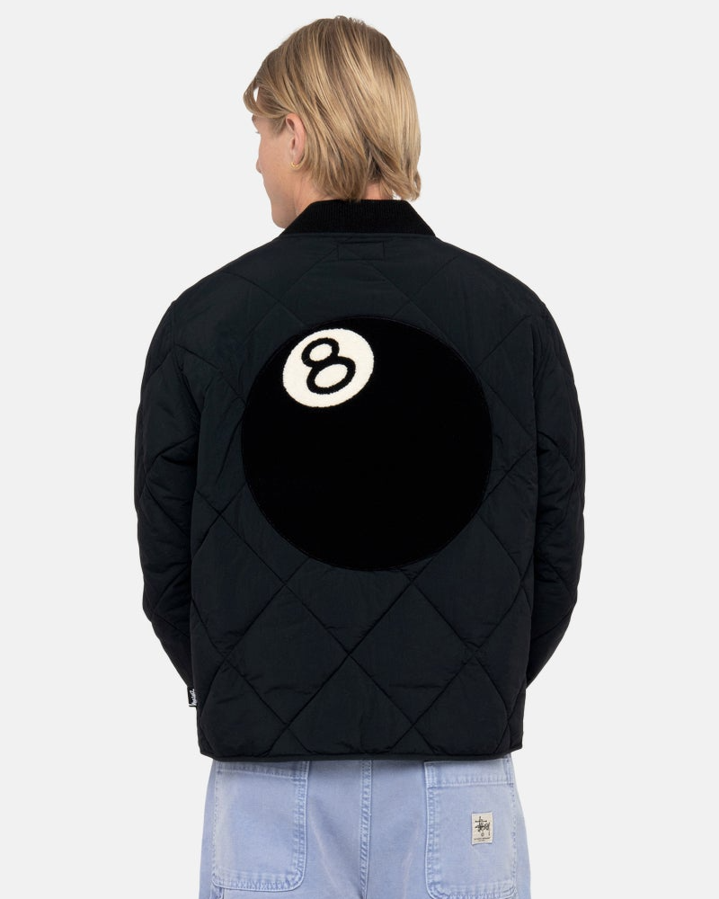 Stussy-8-Ball-Black-Quilted-Liner-Jacket-back LEATEHR MOTO