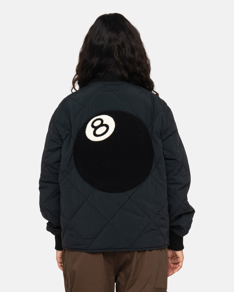 Stussy-8-Ball-Black-Quilted-Liner-Jacket-back LEATEHR MOTO (3)