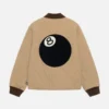 Stussy-8-Ball-Brown-Quilted-Liner-Jacket-LEATHER MOTO