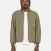 Stussy-8-Ball-Olive-Quilted-Liner-Jacket LEATHER MOTO