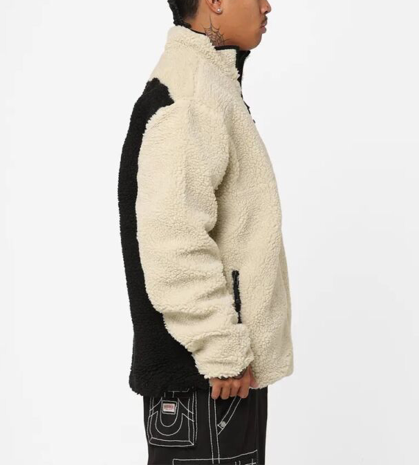 Stussy-8-Ball-Sherpa-Fleece-Reversible-Jacket-LEATHER MOTO