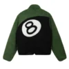 Stussy-8-Ball-Sherpa-Reversible-Jacket-Green LETHER MOTO