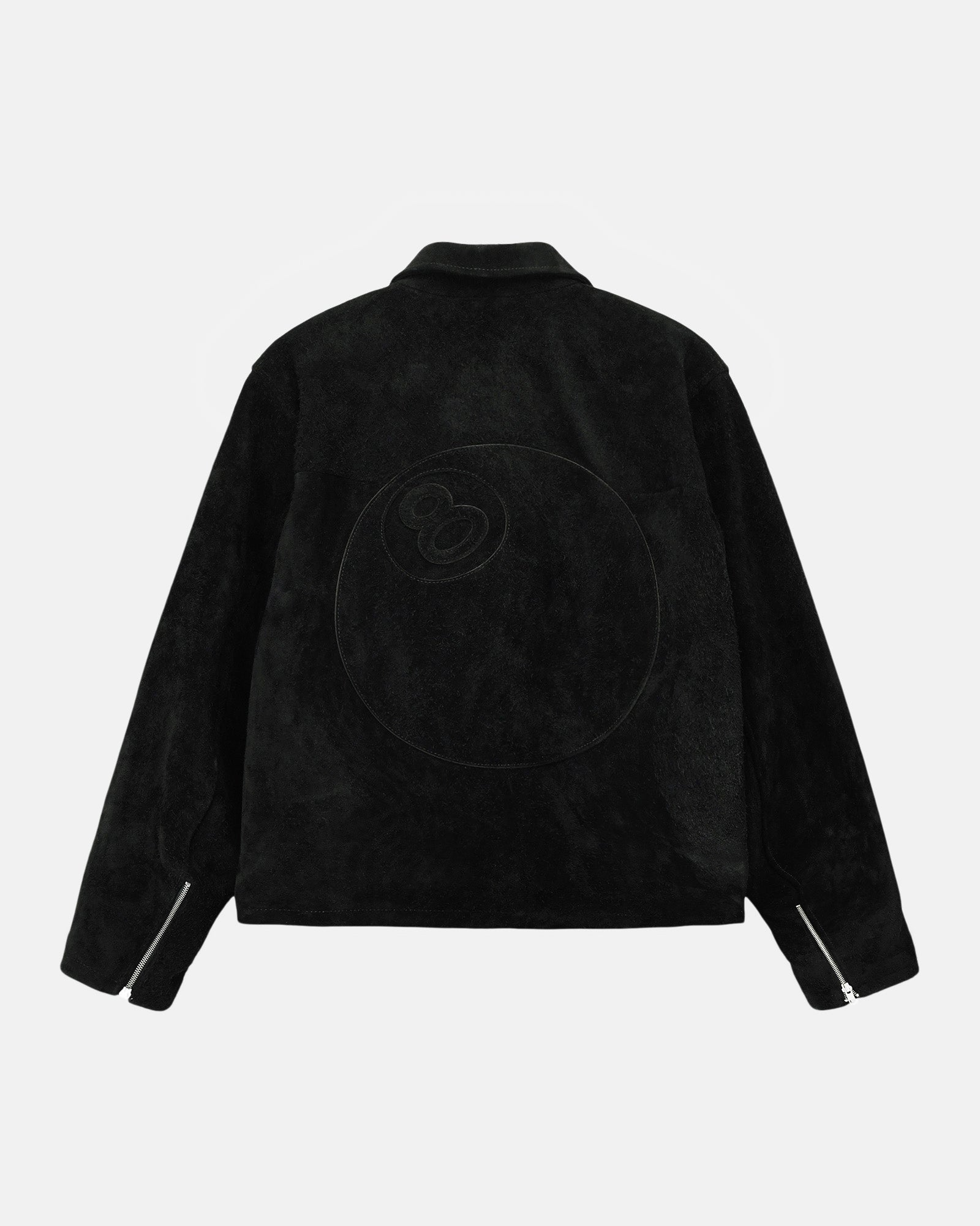 Stussy-8-Ball-Suede-Leather-Jacket-leather moto