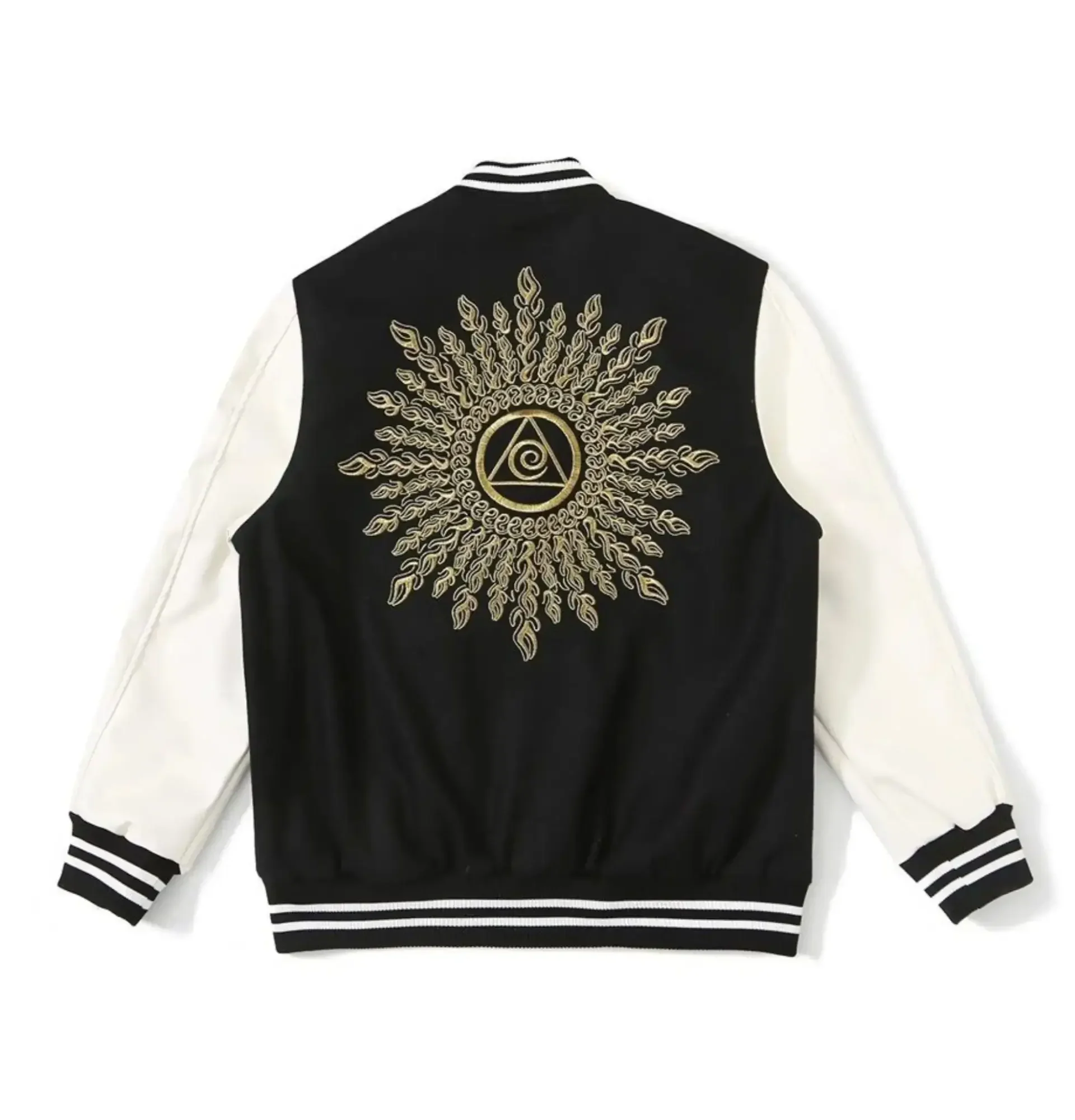 Stussy-x-Dries-Van-Noten-Black-Varsity-Jacket- leather moto